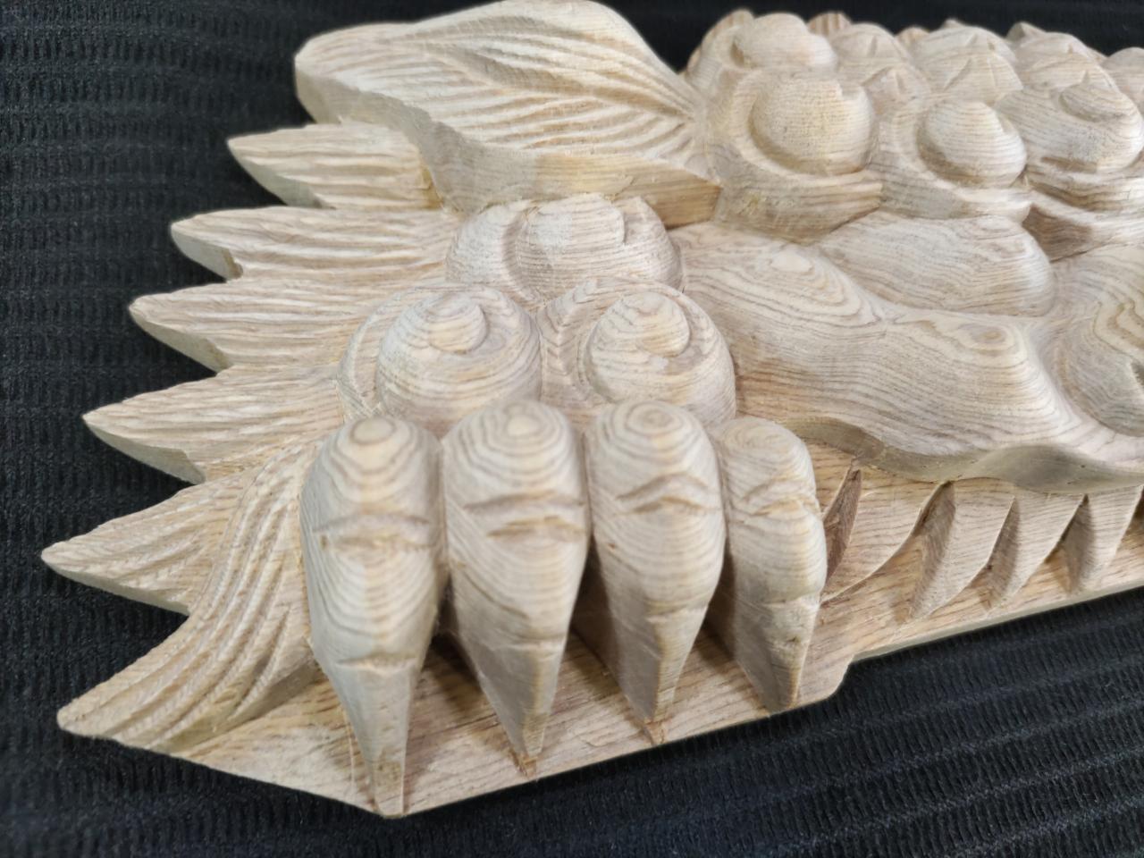 ★早い物勝ち！【獅子】30ｃｍ　社寺仏閣、山車、魔除け、だんぢり彫刻部材 【獅子噛み】幅30cm 魔除け！ 祭り、山車、神輿 だんぢり彫刻部材