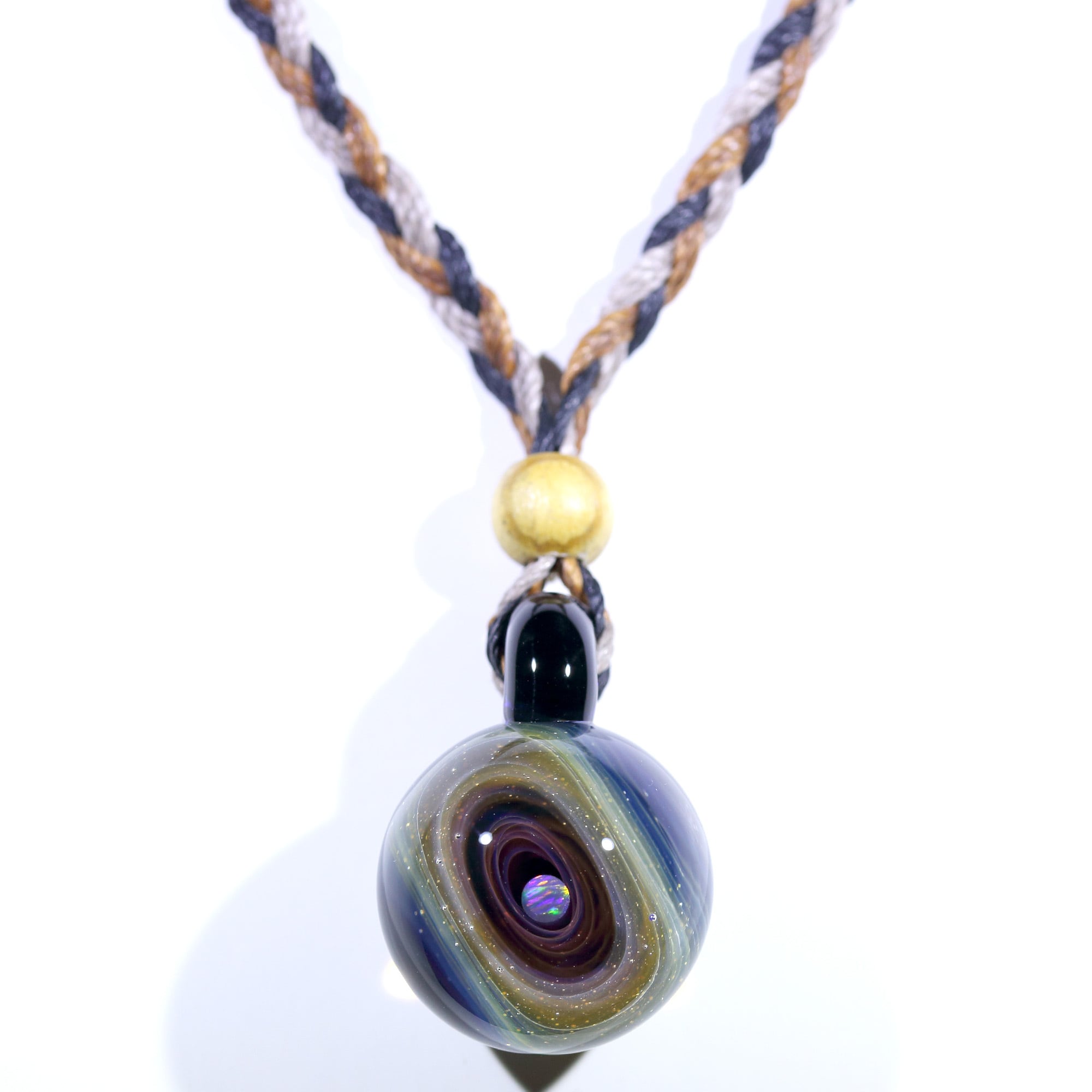 27mm Galaxy Glass Pendant 宇宙ガラスペンダント (螺旋状銀河） no