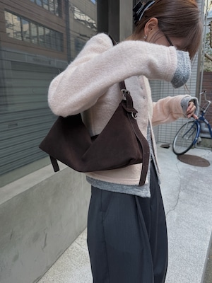 shell button layered color knit CD