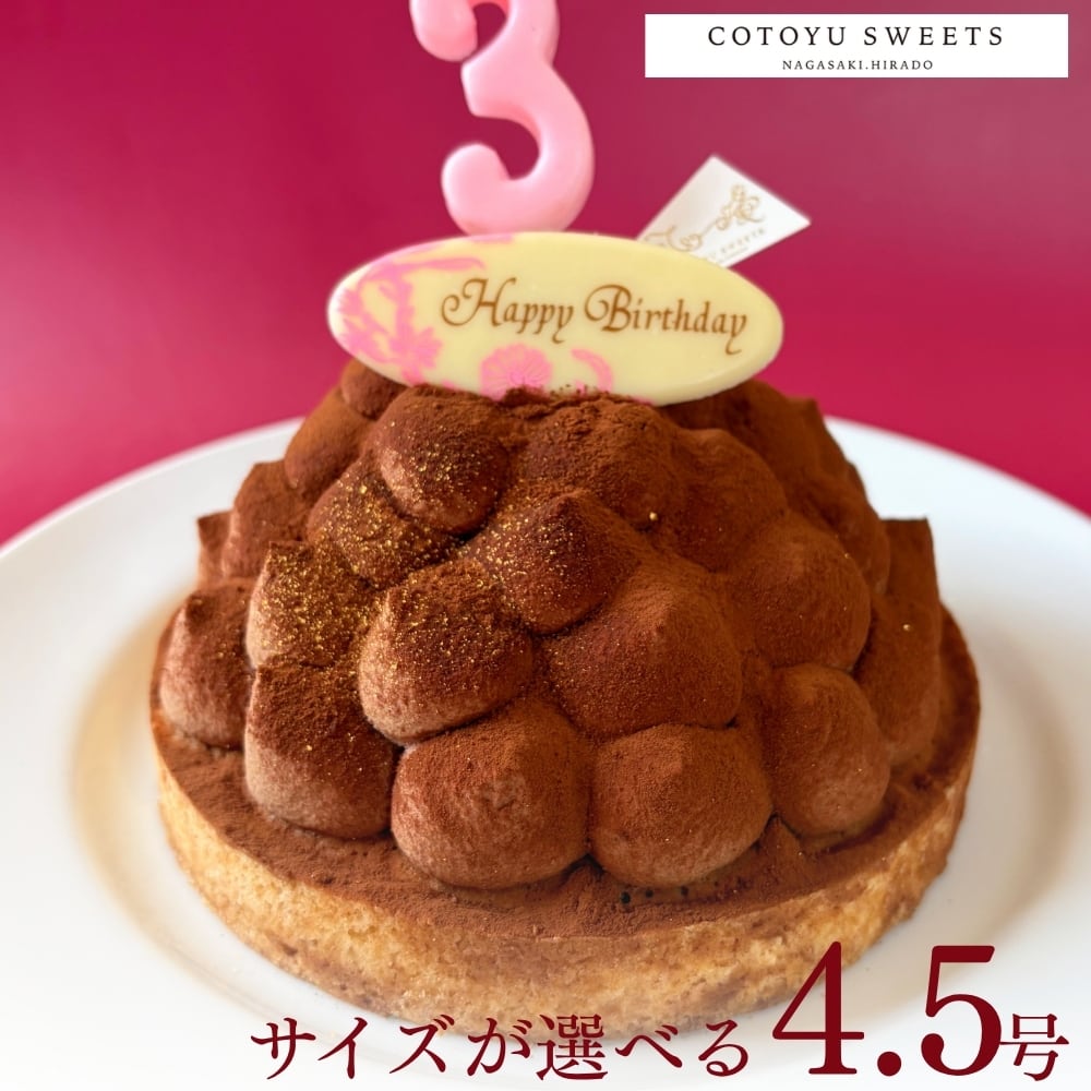【誕生日ケーキ HAPPY BIRTHDAY付き】5層で味わう大人のリッチチョコタルト14㎝ (4名〜6名様用)【保存料 着色料 無添加 スイーツ お取り寄せ 母の日 送料無料】