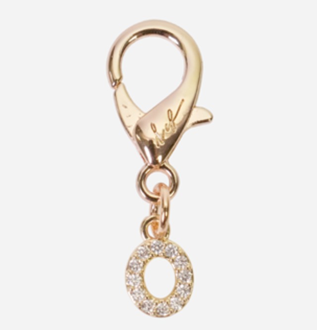 ラコックフランセーズ メッセージチャーム CHARMS LETTRE STRASS (ラインストーンイニシャル)LETTRE OイニシャルチャームDORE STRASS (ゴールドラインストーン)