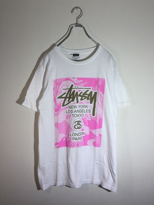 stussy ロゴデザインTシャツ ロゴプリント