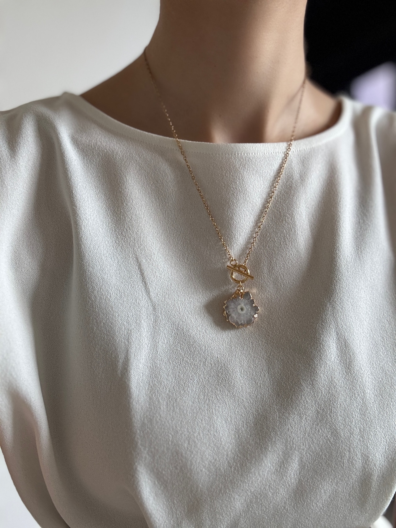 druzy mantel necklace