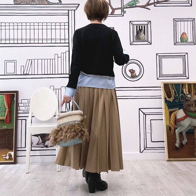 デザインニットカーディガン