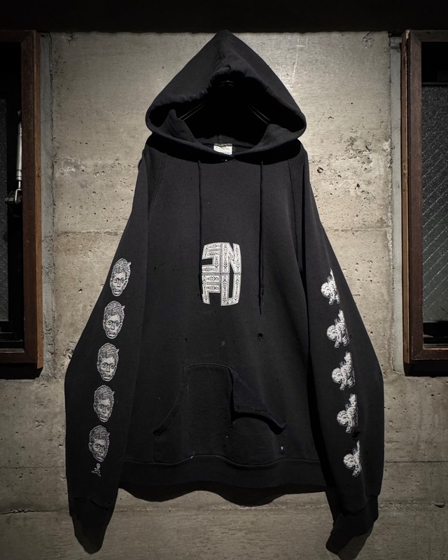 【Caka】90's “S.N.F.U.” “Boro” Vintage Pullover Hoodie