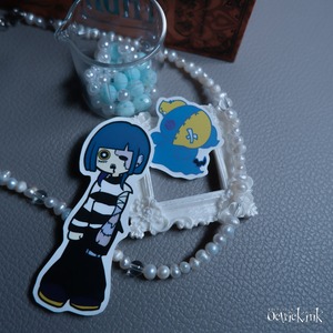 ぶるーぞんびテッカー ロゴセット【きゅーときシック】｜BLUE ZOMBIE GIRL Sticker