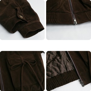 pocket ribbon short jacket　J00153
