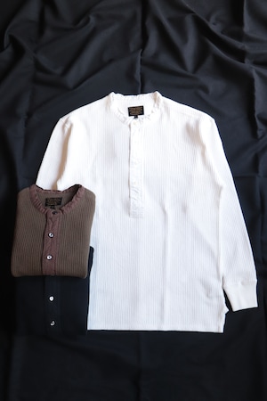 BLACK SIGN/ブラックサイン　Railroad Knit Henley L/S　BSFN-26302
