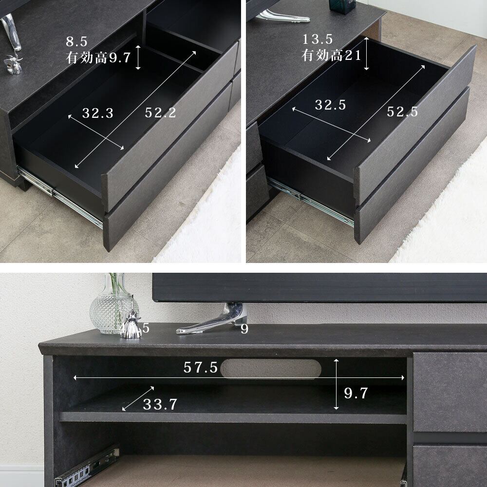 テレビボード 大理石風 完成品 テレビ台 120cm幅 ローボード テレビ