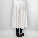 ラメ入り レースギャザースカート｜白｜サムネイル4