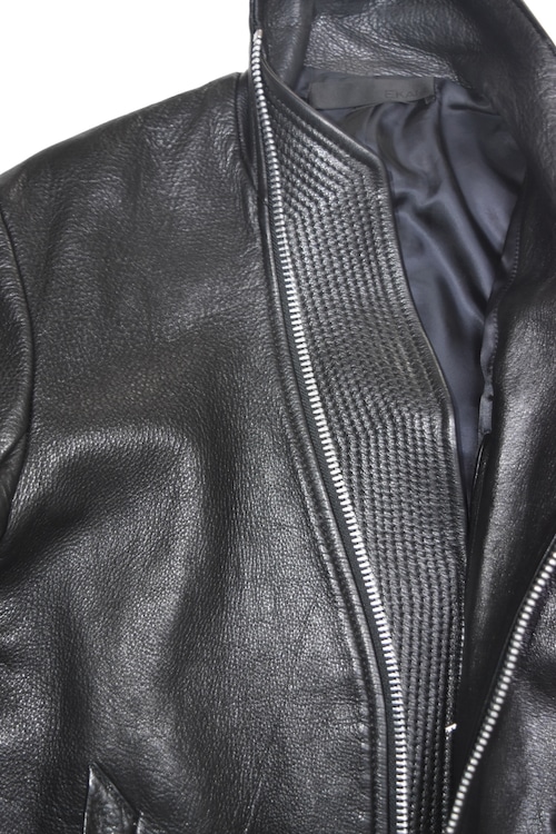 SINGLE ASYMMETRIC RIDERS JACKET BLACK