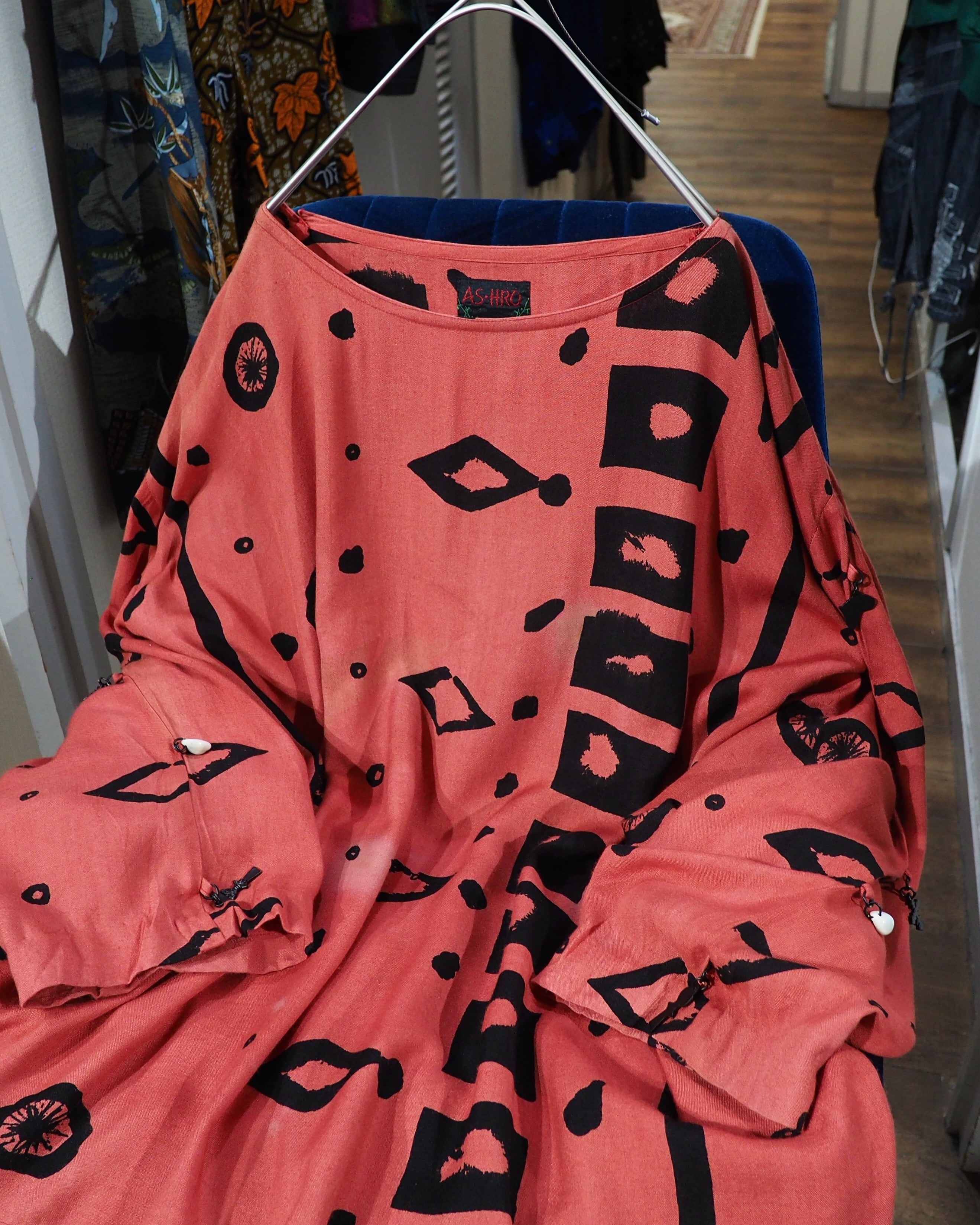 Poisonous Ethnic patterns × Charm custom vintage loose Dolman Sleeve Tee