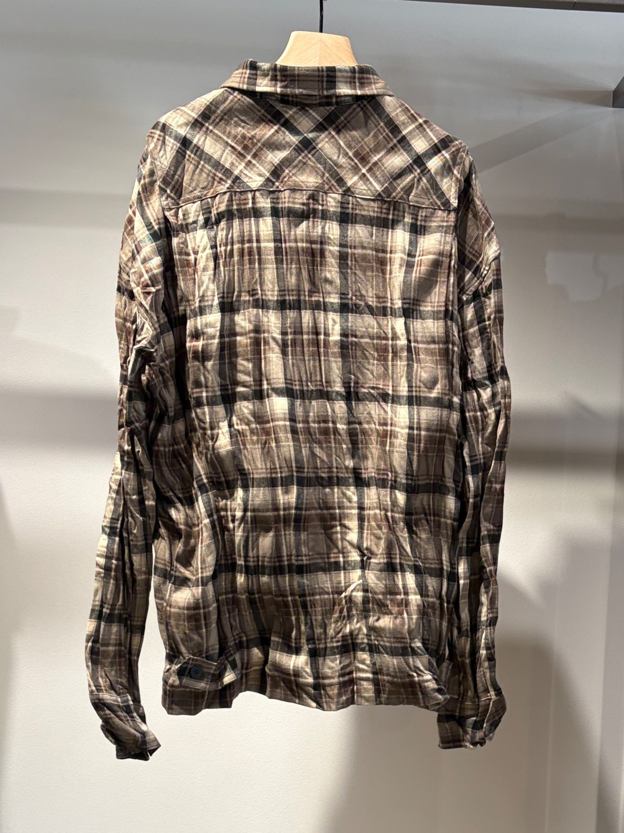 【26AW】OPEN YY オープン ワイワイ/ シャツ / CHECKERED CRINKLE RUFFLE SHIRT - 2