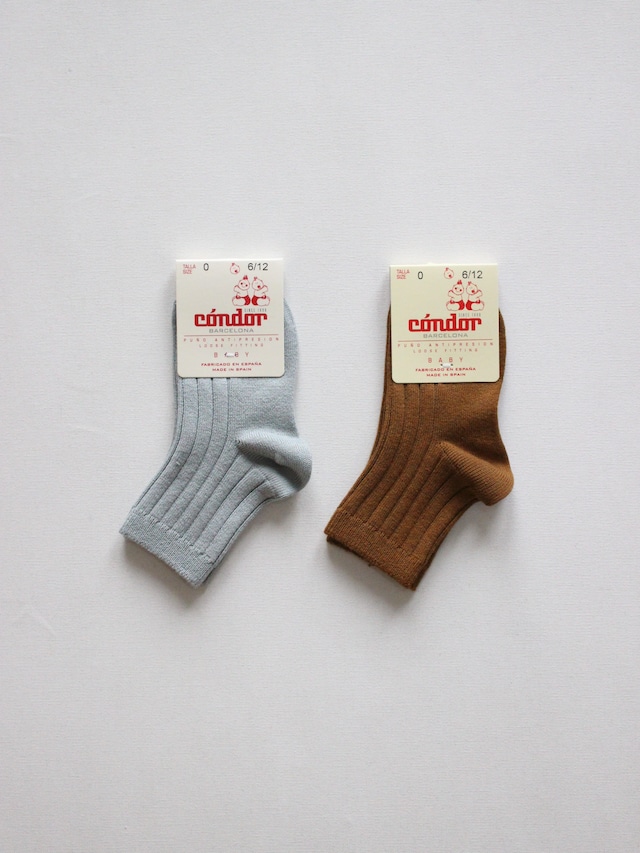 Condor RIBBED COTTON SHORT SOCKS    0 2size  BL,BR