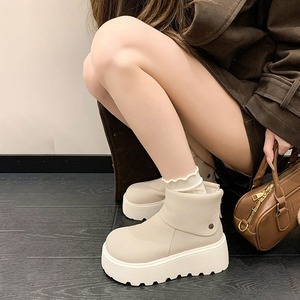 ショートブーツ 厚底 レディース 秋冬 韓国 おしゃれ 大人 かわいい きれいめ シンプル 通勤 通学 歩きやすい 履きやすい 疲れにくい 美脚 脚長 大人可愛い 大人女子