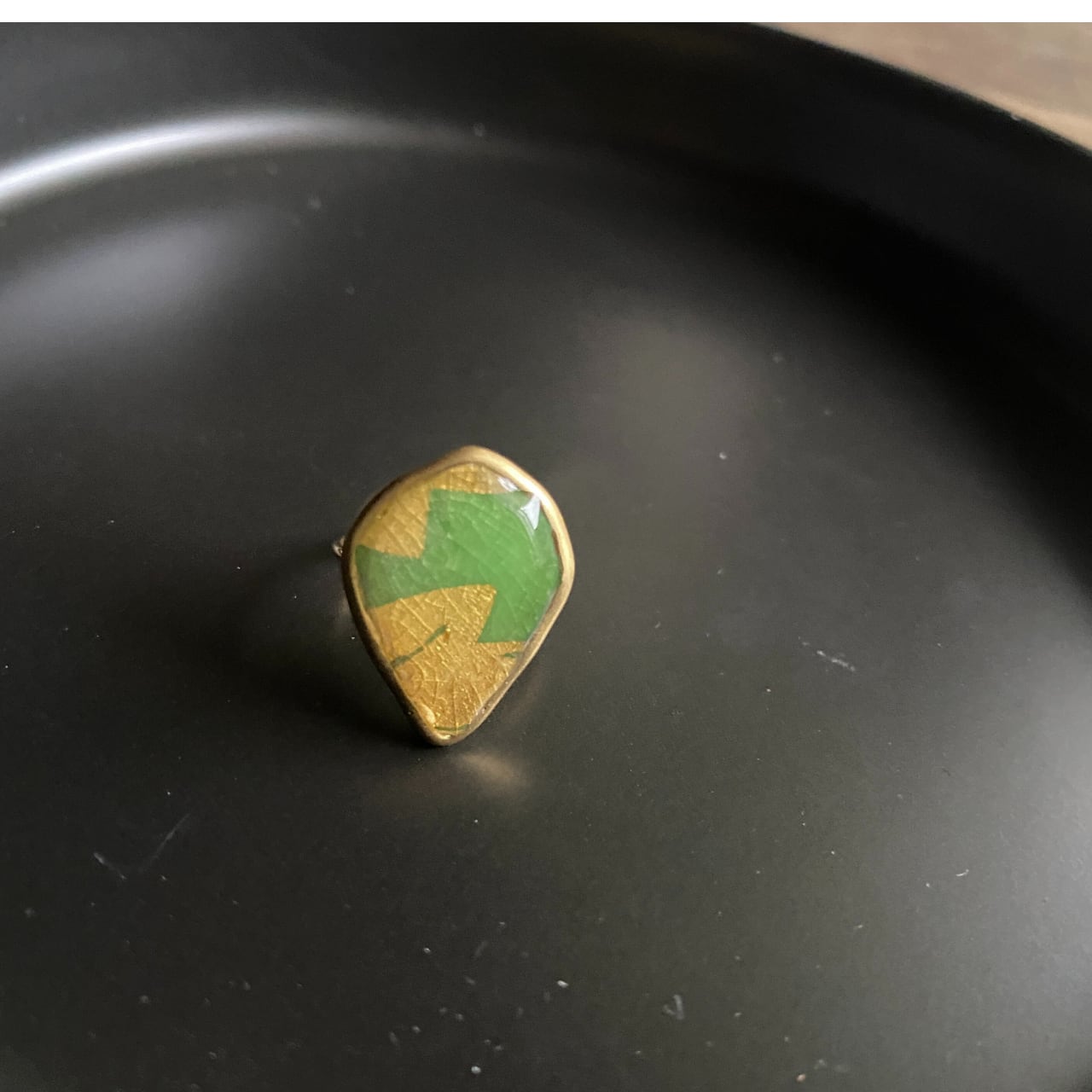 九谷上絵 釉裏金彩(ゆうりきんさい)リング