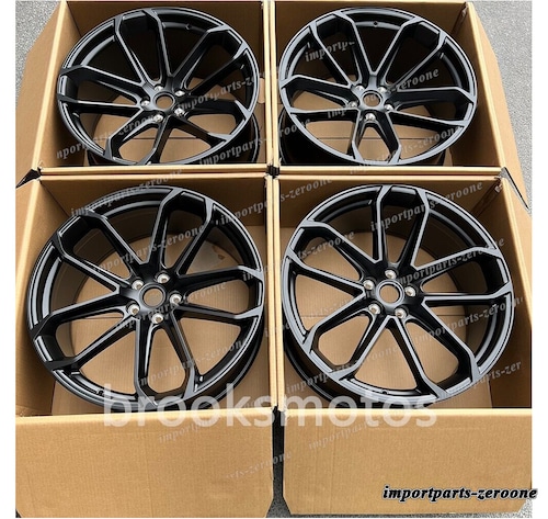 1点限り 21インチ ツイン 5スポークステインブラックスタイル ホイール ポルシェ マカン 21X9.5 21X10 -BRN-11732