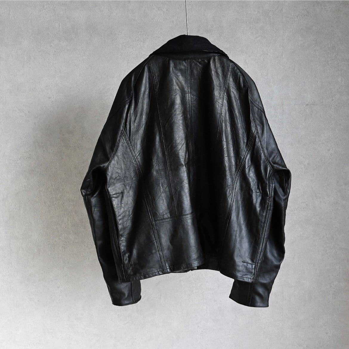 YOUSED】 REMAKE LEATHER FISHING JACKET 