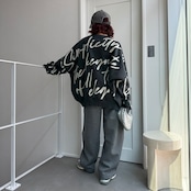 Typo pattern usefull knit/gray