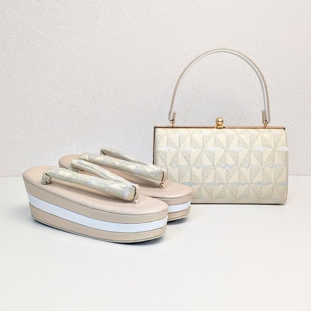 和装 草履バッグセット キルト 無地 フリーサイズ グレー u96  