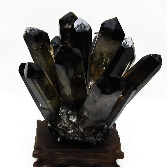 モリオン クラスター 黒水晶 原石 台座付属 一点物 182-8408