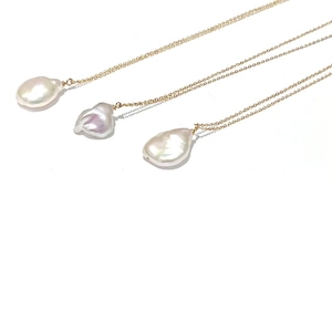 24s–F21[stainless pearl necklace]