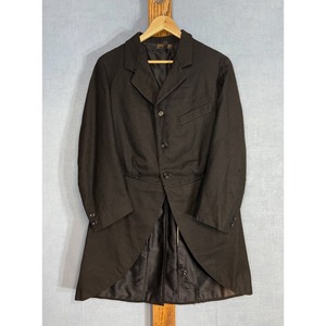 【1930-40s】"Belle Jardiniere" Black Wool Frock Single Coat