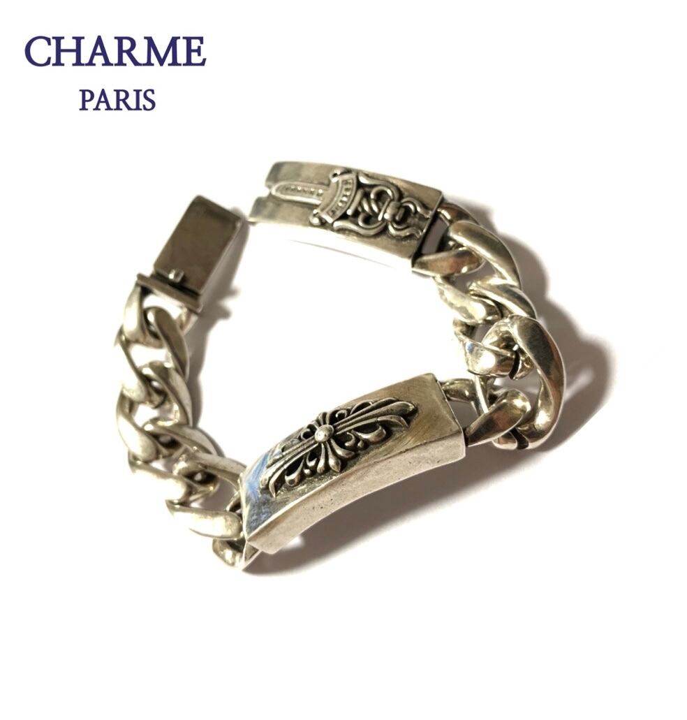 silver cross metal bracelet(A)
