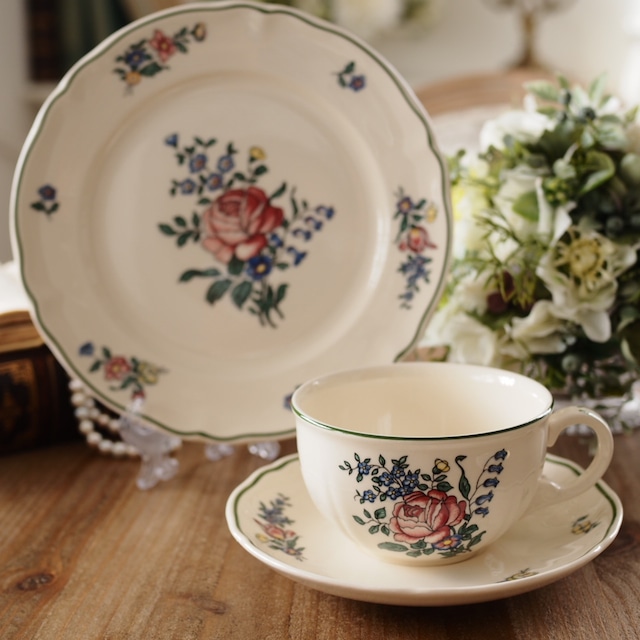 Villeroy & Boch Alt Strassburg|ビレロイ&ボッホ アルトストラスブール トリオ ローズ