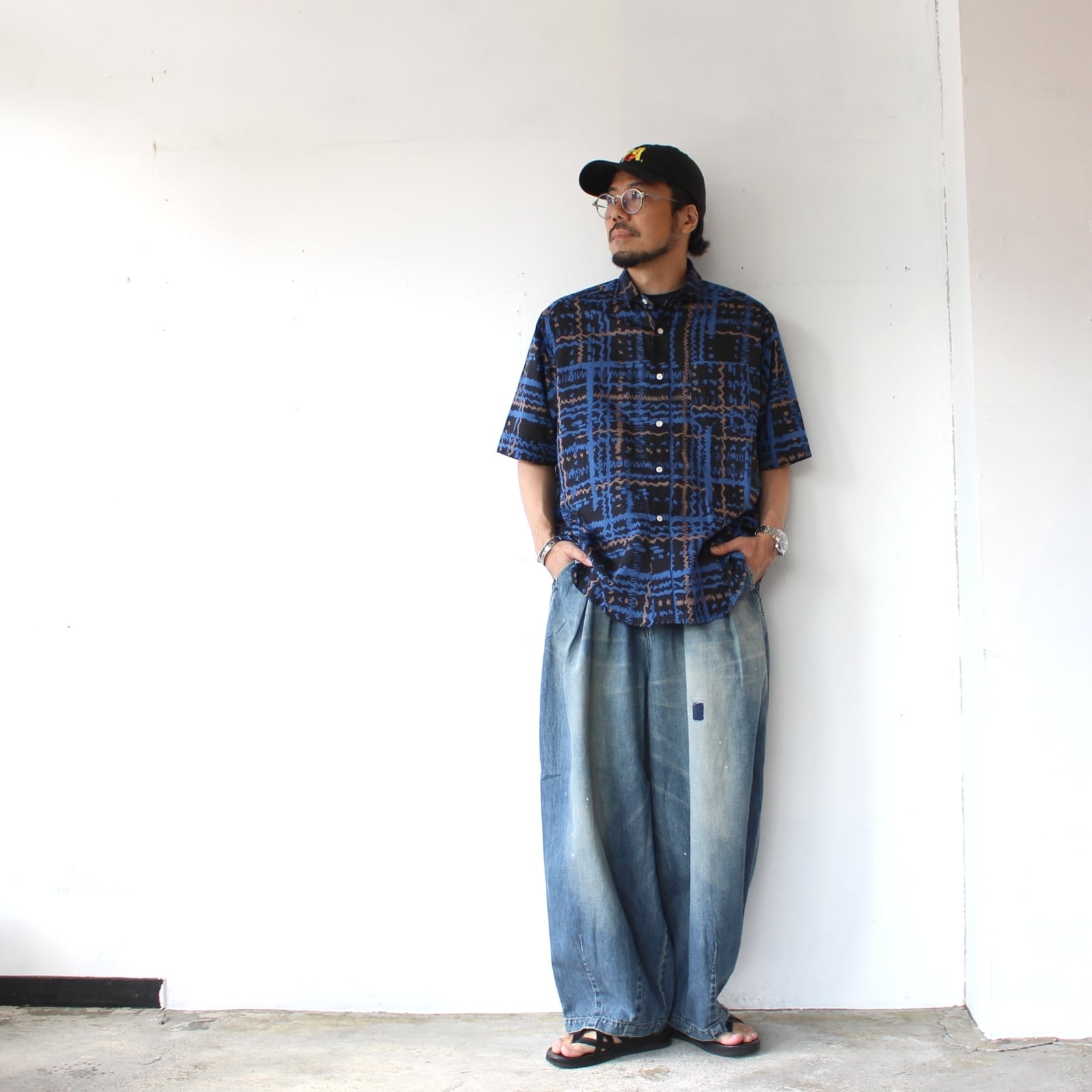 HARVESTY リメイクデニムサーカスパンツ Remake-Denim Circus Pants