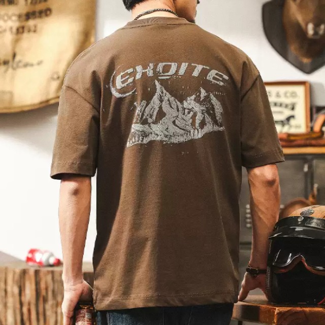 マウンテンプリント半袖Tシャツ 225524