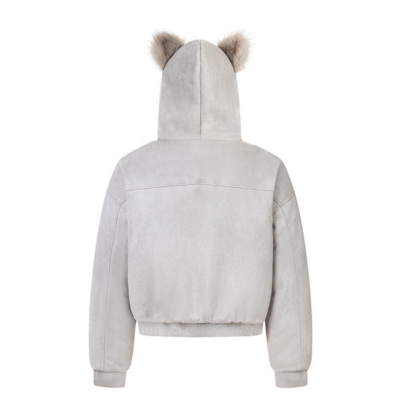 【暖かさUP】ストリート 熊耳ファー中綿ジャケット T1971