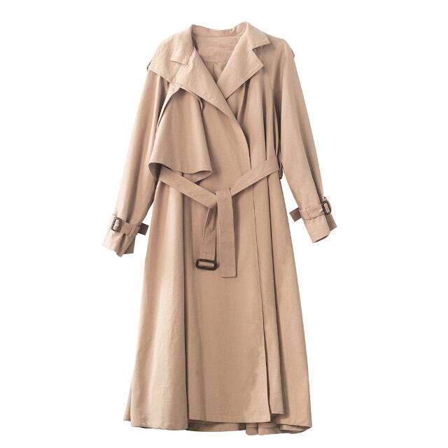 新品 アシーム スタンドカラー ロング トレンチ コート ベージュ XS ACYM（アシーム）の「Stand collar long trench コート