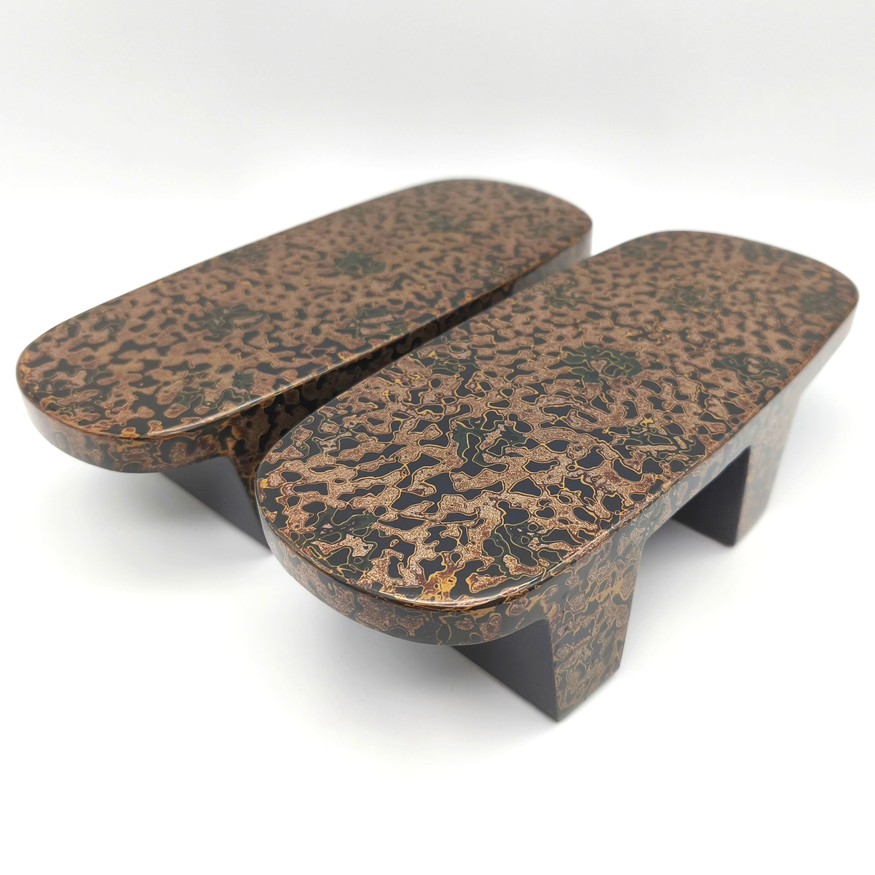 津軽塗（唐塗）バカ塗り・駒下駄・女性用・No.200802-03・梱包