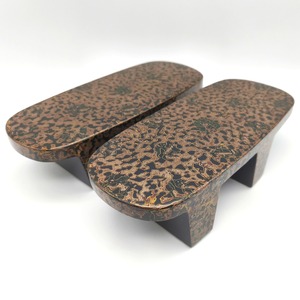 津軽塗（唐塗）バカ塗り・下駄台・履物・漆器・伝統工芸・・No.250817-15・梱包サイズ60