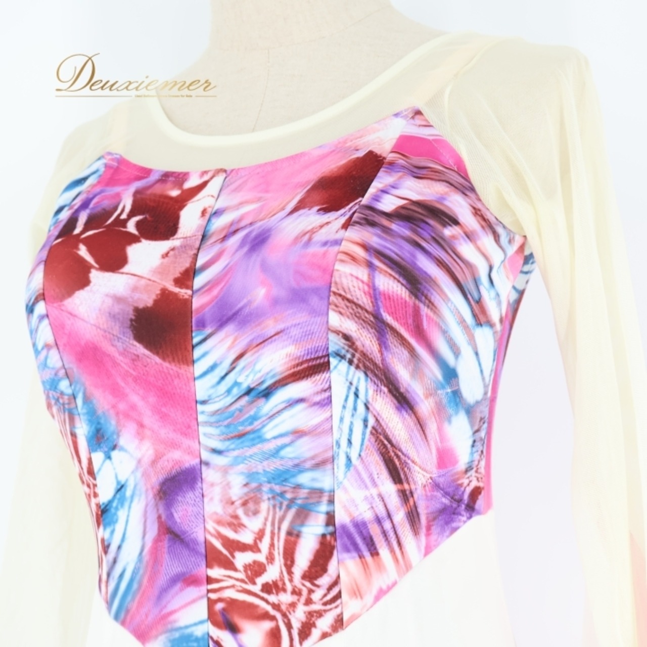 社交ダンス 衣装 ワンピース ドレス スタンダード フロート レース 白 ピンク サンリーヌ Sanline パーティ 発表会 軽い フリル ホワイト系 ピンク系 明るい 色味 女性用 ドレッシー 競技用 ステージ衣装 フェス