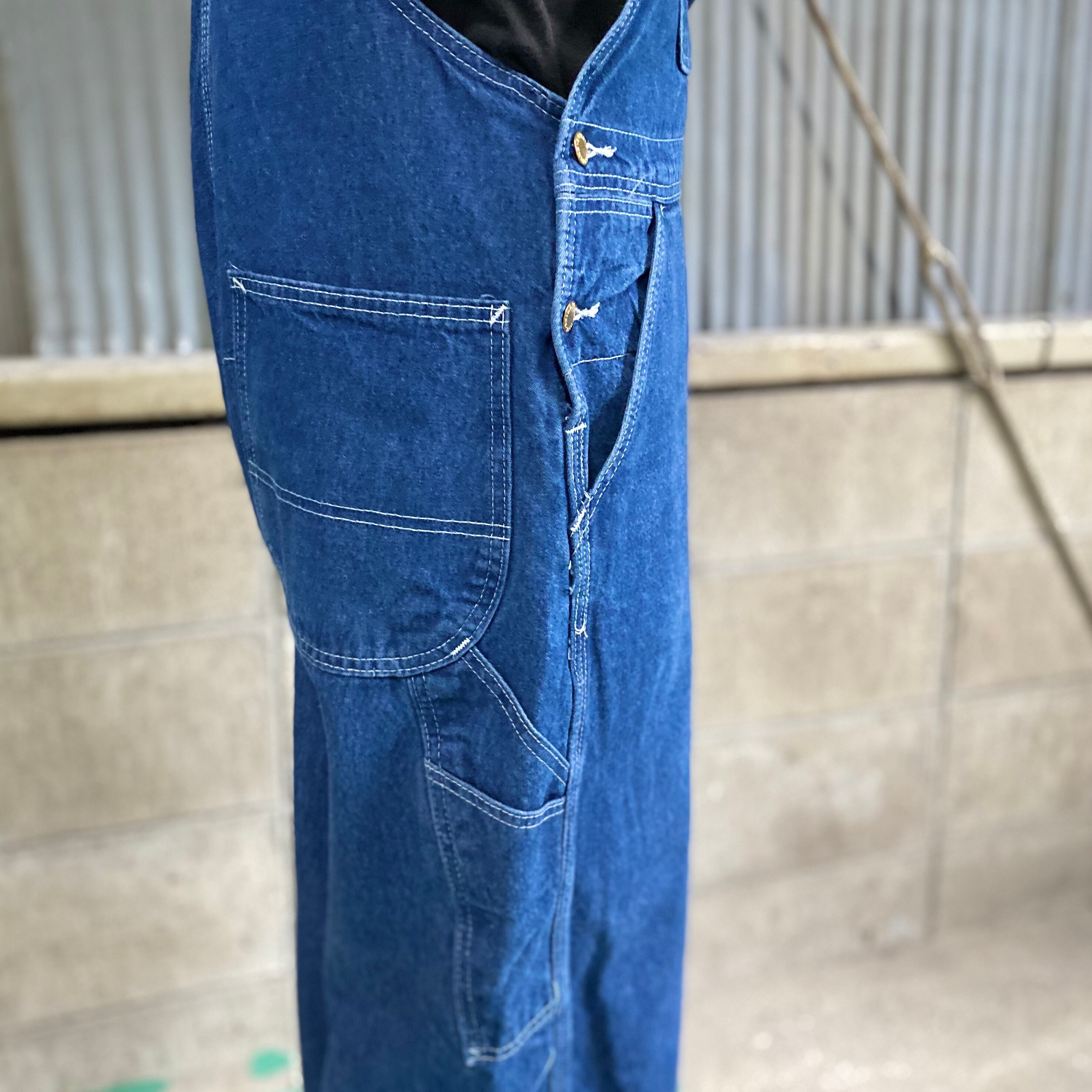 Dickies ディッキーズ デニム オーバーオール メンズW34 古着 濃色