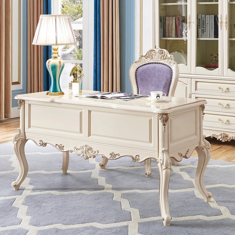 クラシックデスク 無垢材 上質感 ヴィンテージ風 アンティーク調