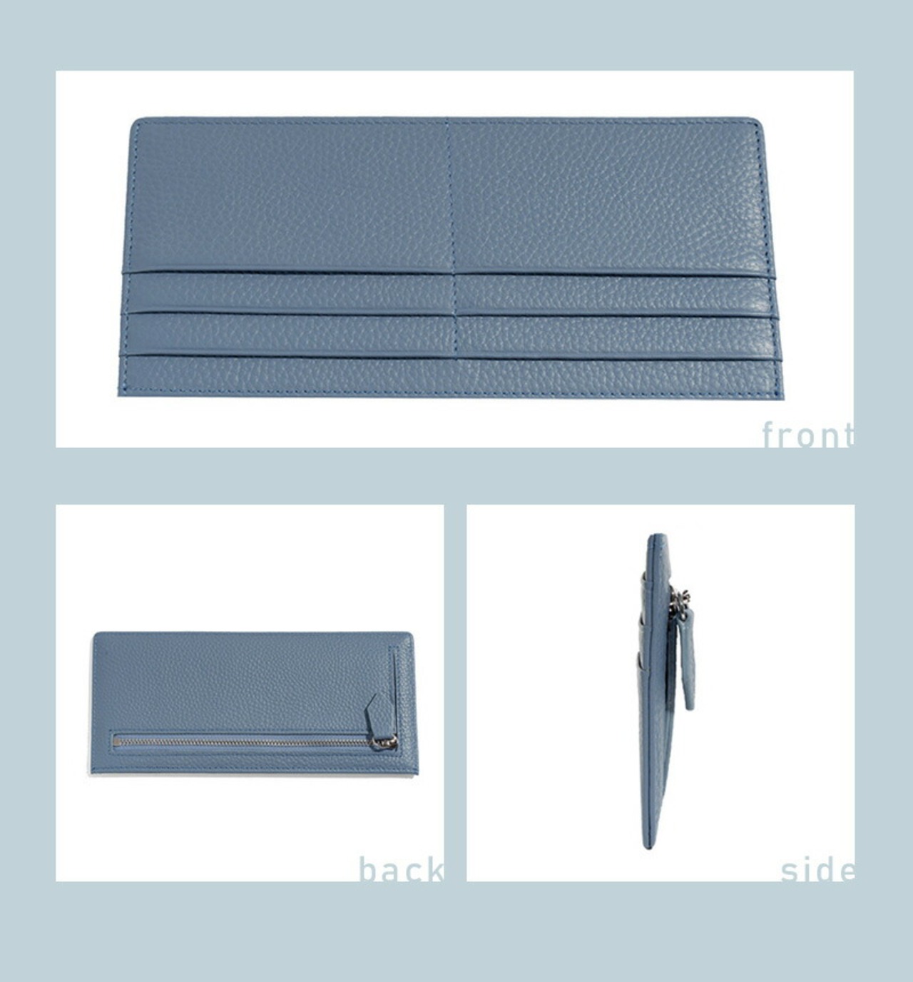 【超スリムな長財布】スマート お出かけに 0.5cm スリム コンパクト シンプル カードケース ミニ財布 レディース 小銭入れ ペア 牛革 折りたたみ ミニウォレット ミニマム 小さい財布 プレゼント ギフト 友達とおそろいで ec-082