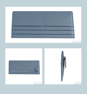 【超スリムな長財布】スマート お出かけに 0.5cm スリム コンパクト シンプル カードケース ミニ財布 レディース 小銭入れ ペア 牛革 折りたたみ ミニウォレット ミニマム 小さい財布 プレゼント ギフト 友達とおそろいで ec-082