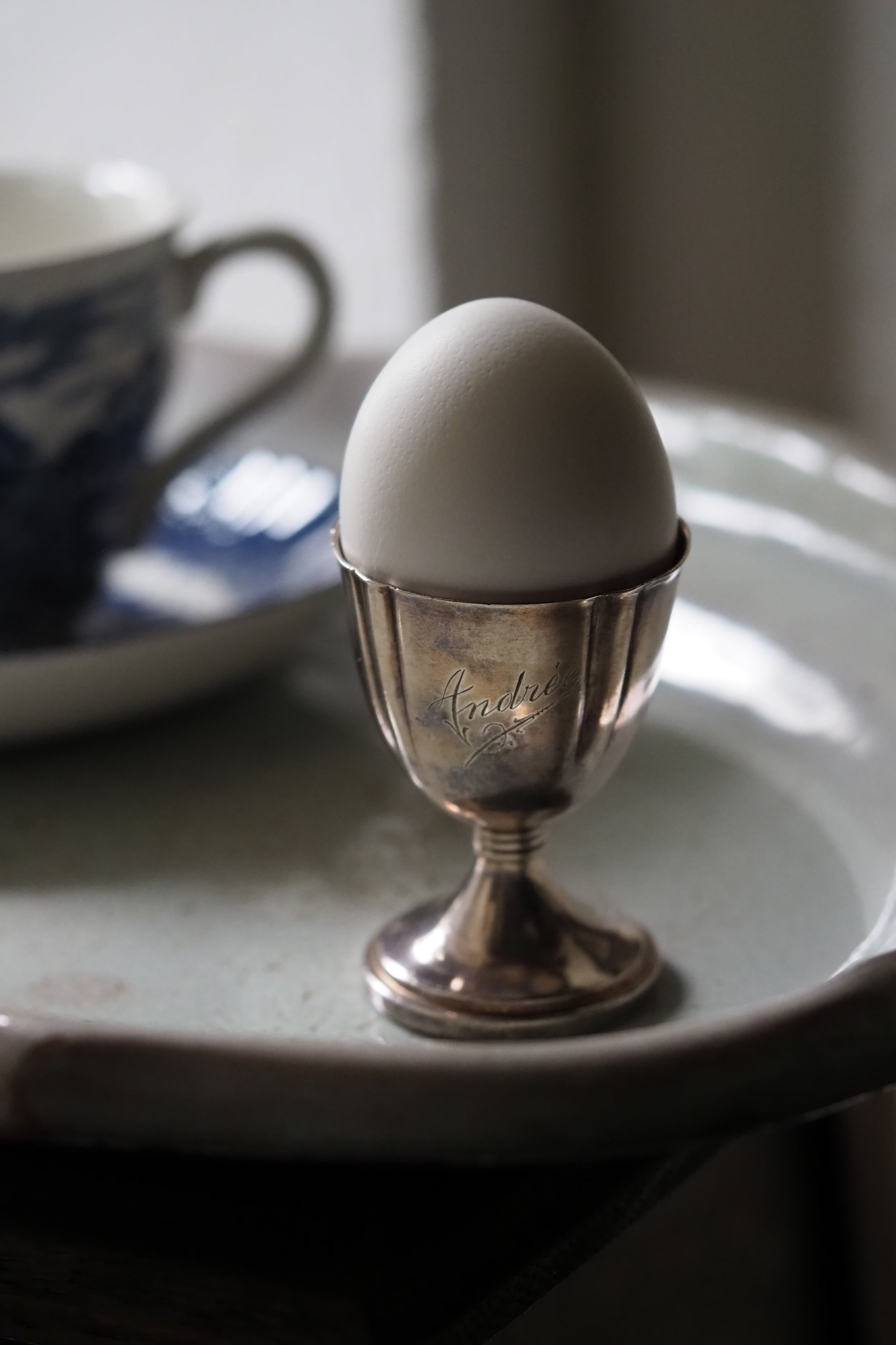 シルバープレートのエッグスタンドNo.4-vintage egg stand