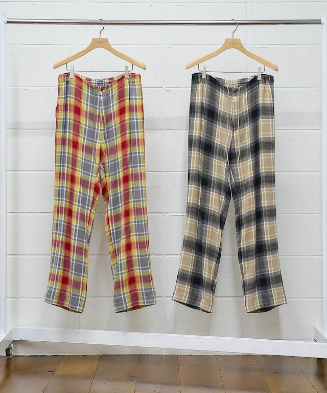 UNUSED/UW1108Check pants(BEIGE×BLACK)