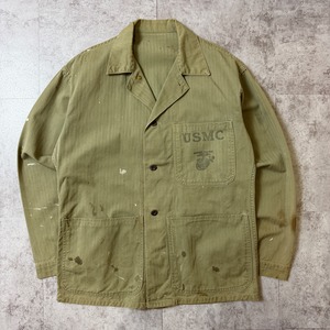 40's P-41 (First half) HBT Shirt Jacket USMC 40年代 前期 アメリカ軍 ヘリンボーン シャツ ジャケット ミリタリー ヴィンテージ ビンテージ  TT2026-0031