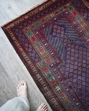 【063】Vintage Baluch Prayer rug 1980's