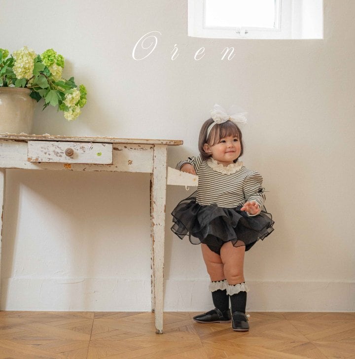 〖 即納 〗2025 秋新作 OREN オレン マリネット オーガンザロンパース(baby)