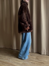 rich brown mouton jacket-5143-1