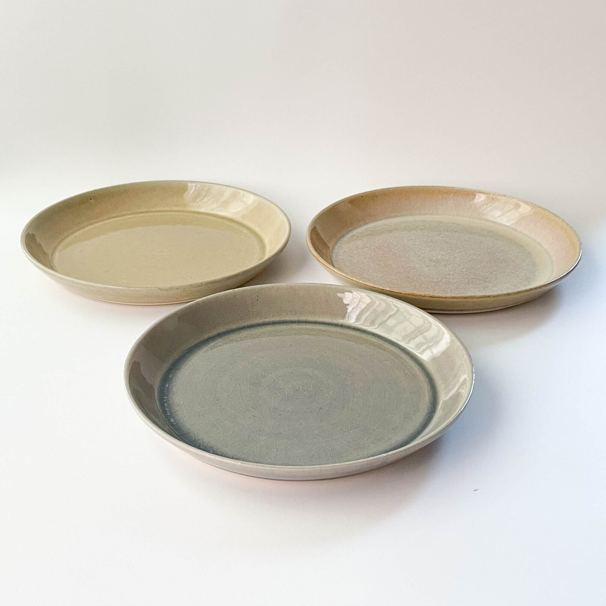 中嶋靖　古土　灰釉皿　大皿 中嶋靖 古土 灰釉皿 大皿 滝口和男 作 皿「元禄時代から」 |