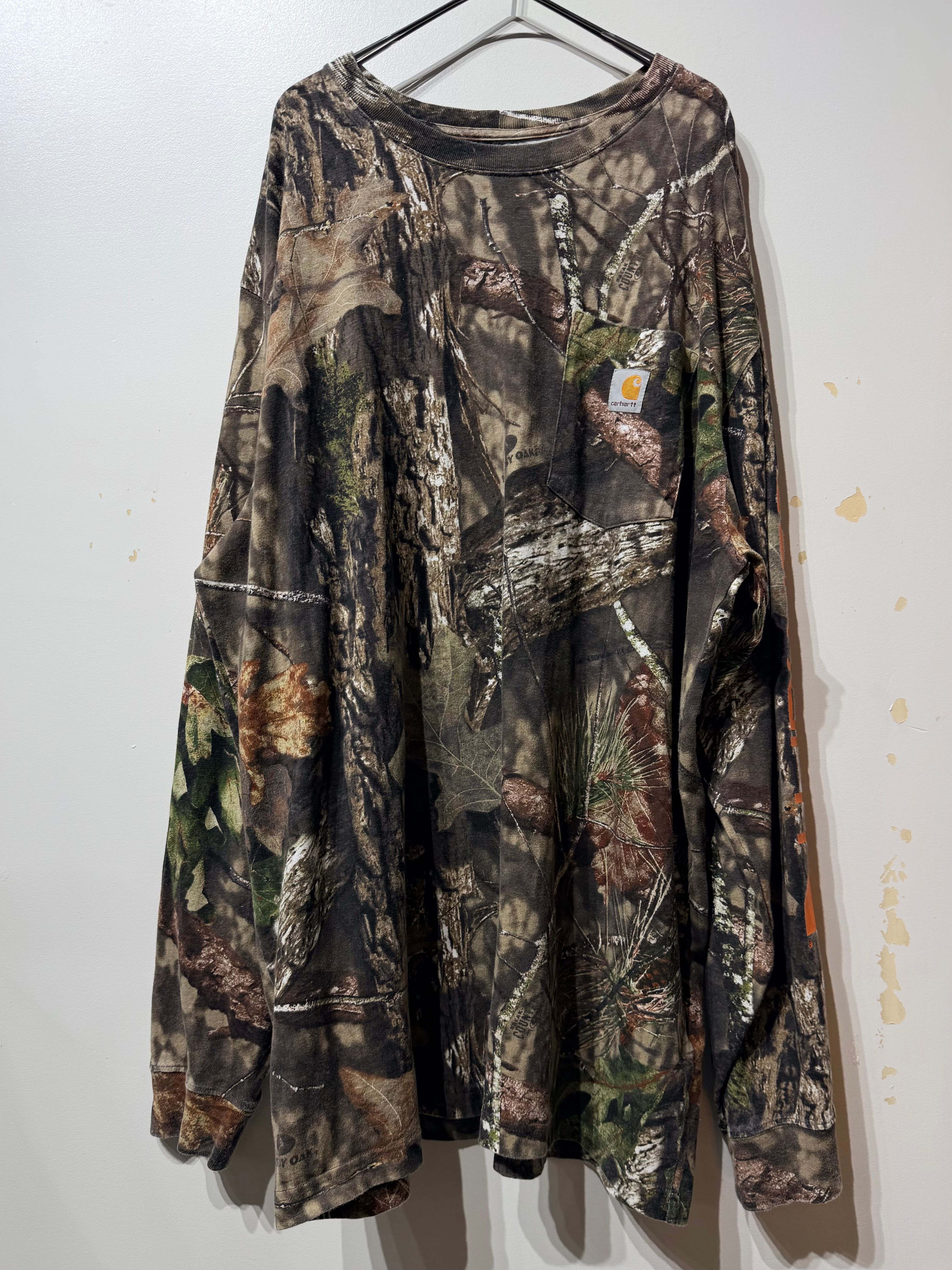 (CS2511)carhartt real camo long tee