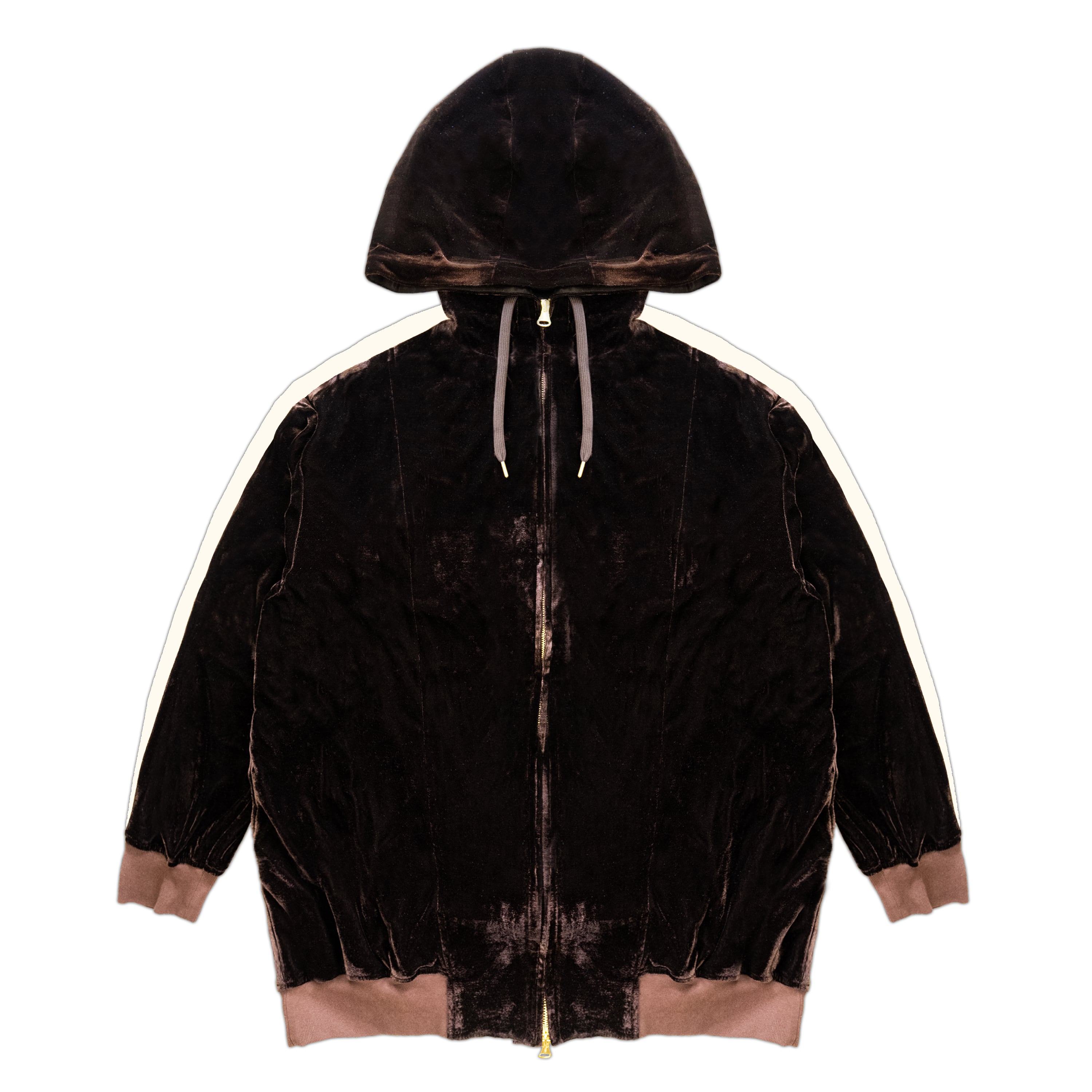 MIO YASHIRO L'ATELIER ベロアダブルZIPビッグフードパーカ ベロアダブルZIPビッグフードパーカー RED | MIO YASHIRO L'ATELIER