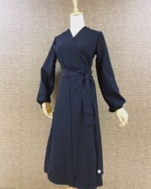 喪服のお着物からのカシュクールワンピース